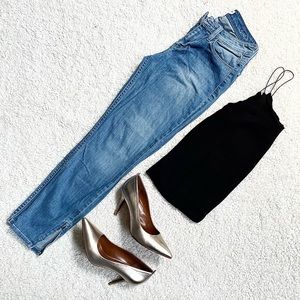 Guess Marilyn Ankle Zipper Jeans | 28 | Light Blue